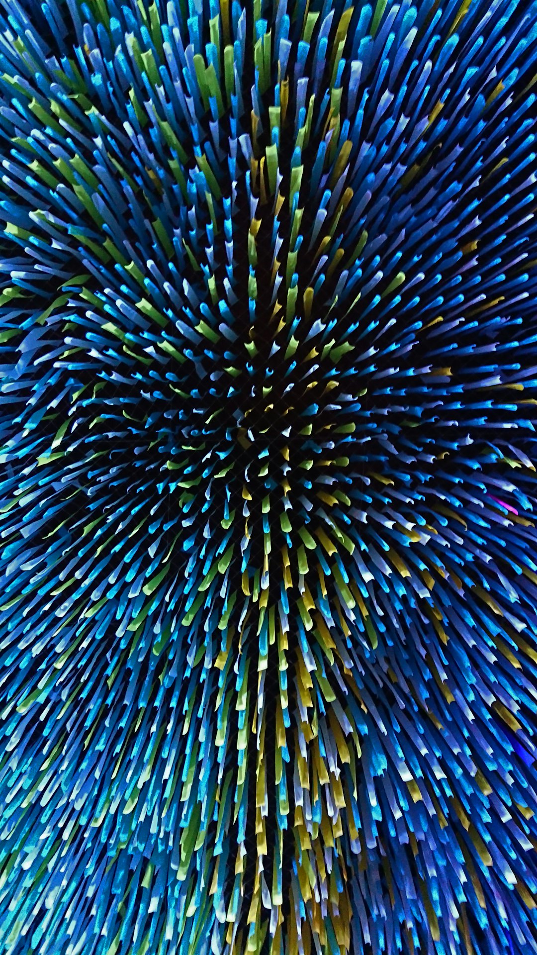 Blue Yellow Pattern Wallpaper
