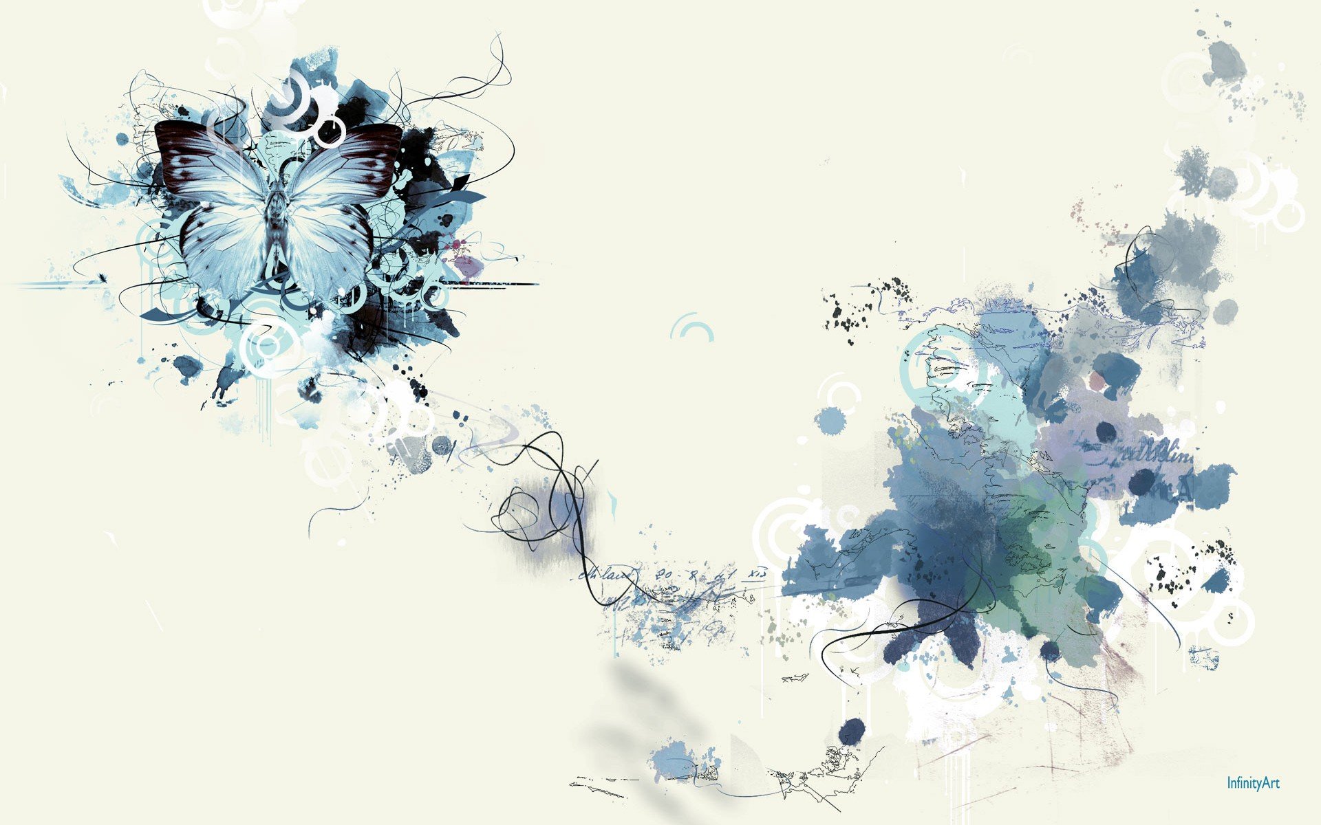 Abstract Butterfly Artwork Wallpaper