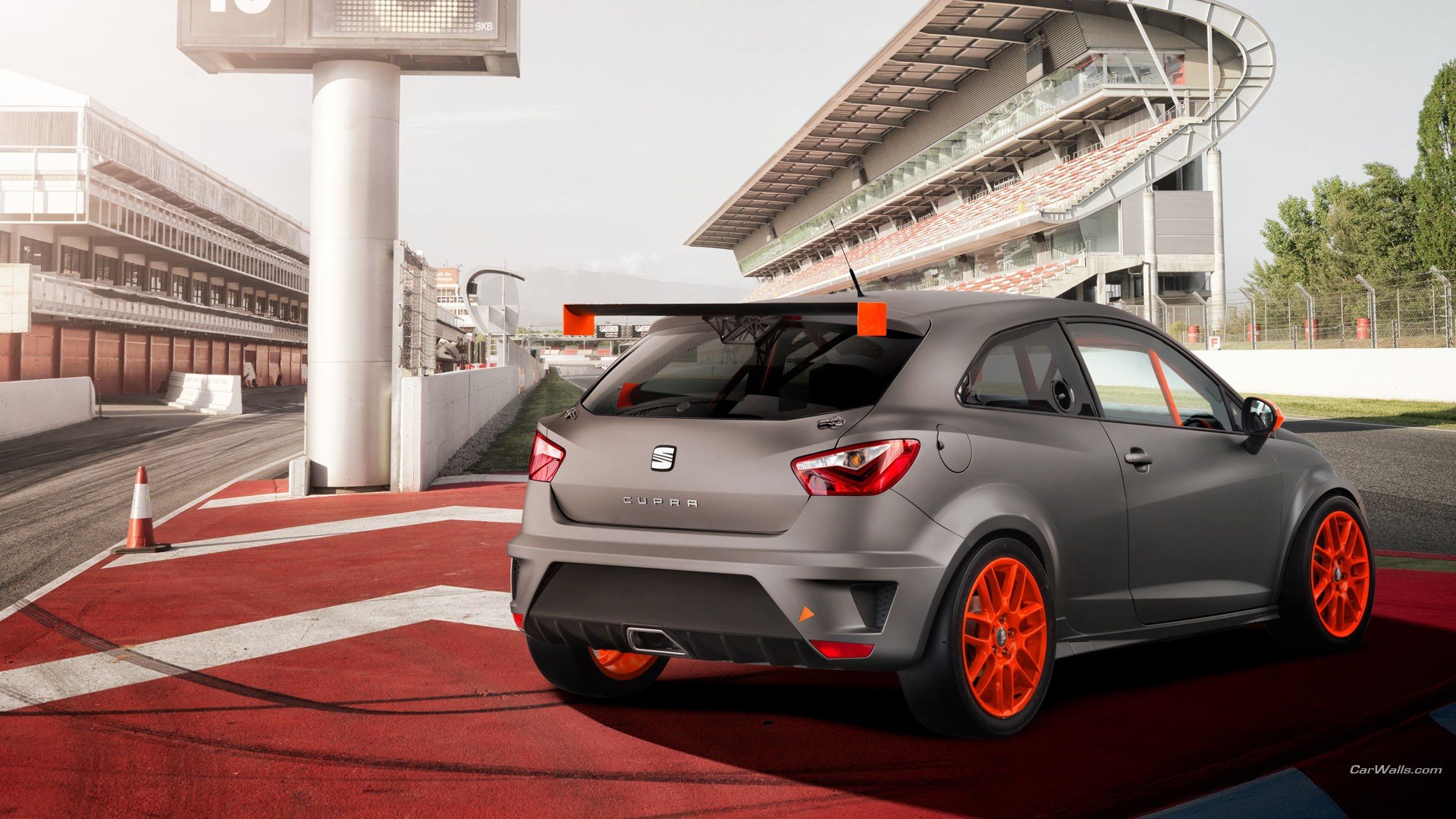 Seat Ibiza Silver Hatch Wallpaper
