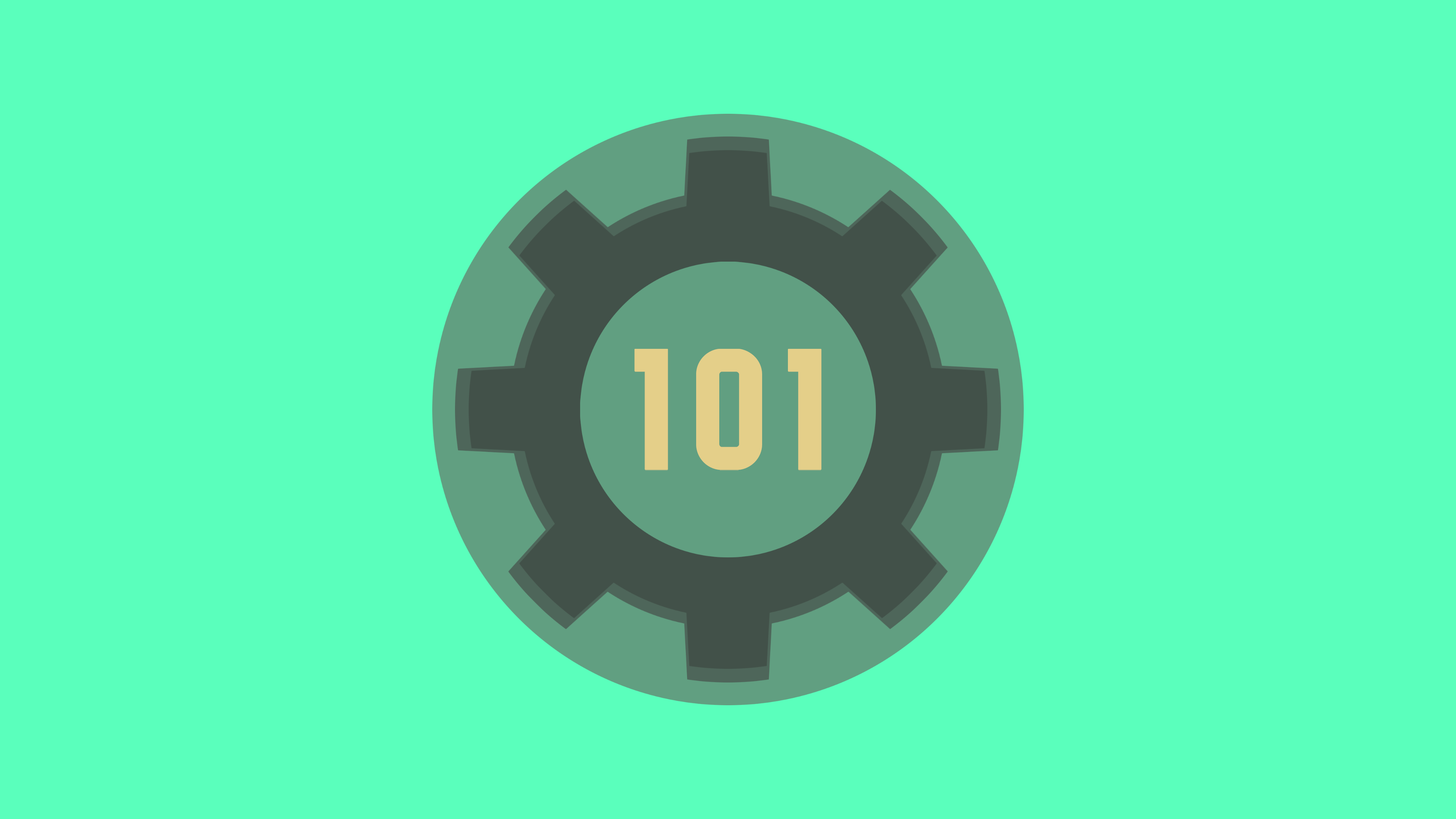 Vault 101 Minimal Fallout Wallpaper