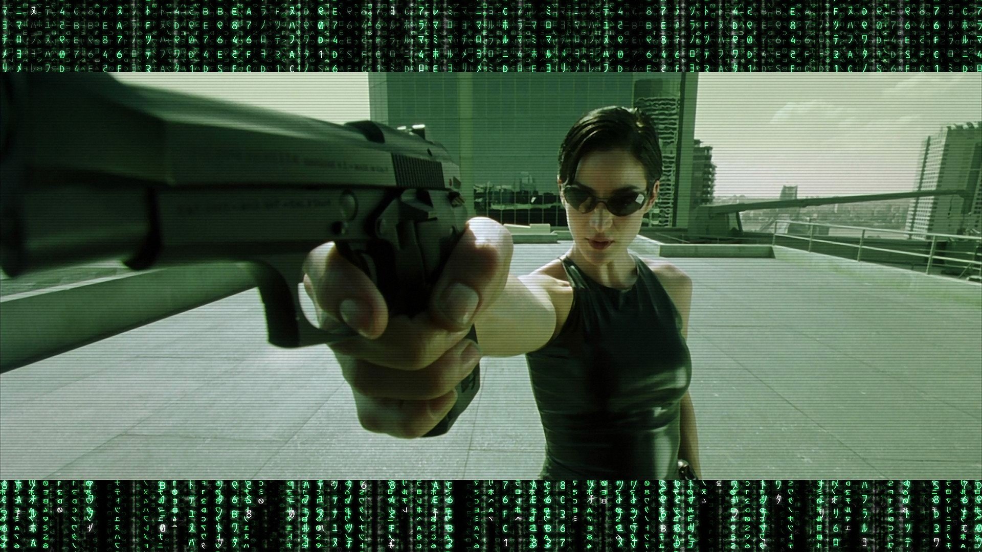 Trinity Matrix Gun Wallpaper