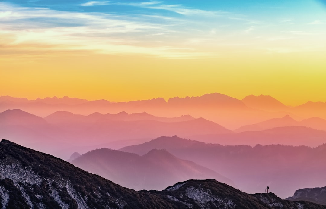 Pastel Mountain Sunset Wallpaper