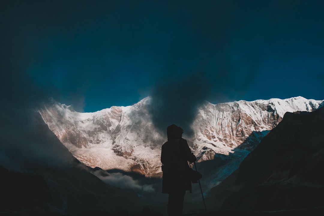 Annapurna Silhouette Clouds Wallpaper