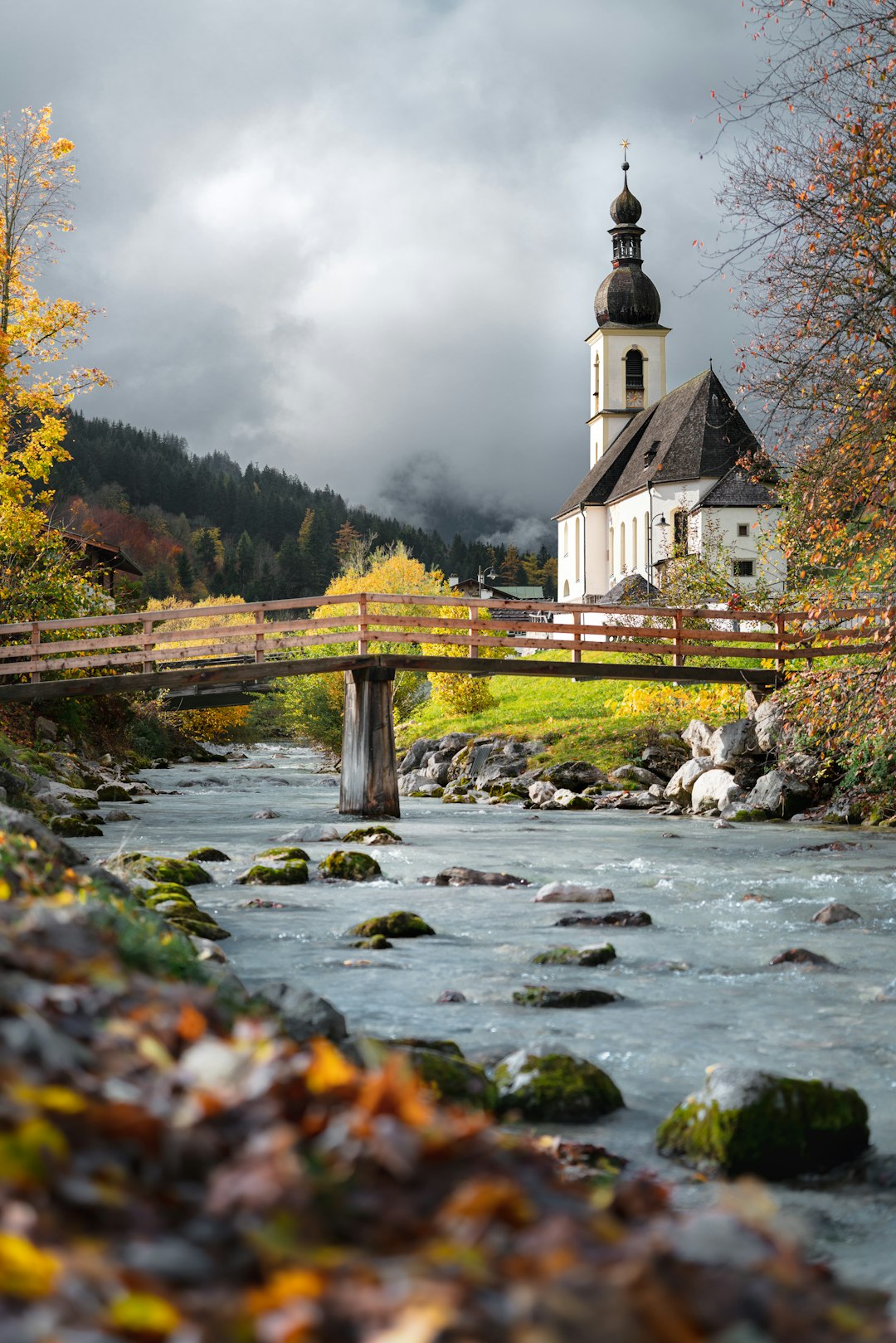 Bavaria Autumn Church Wallpaper