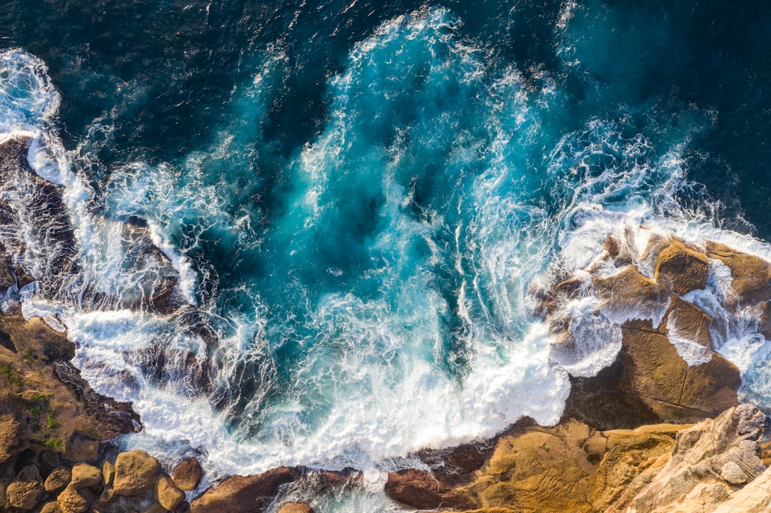 Aerial Teal Sea Wallpaper