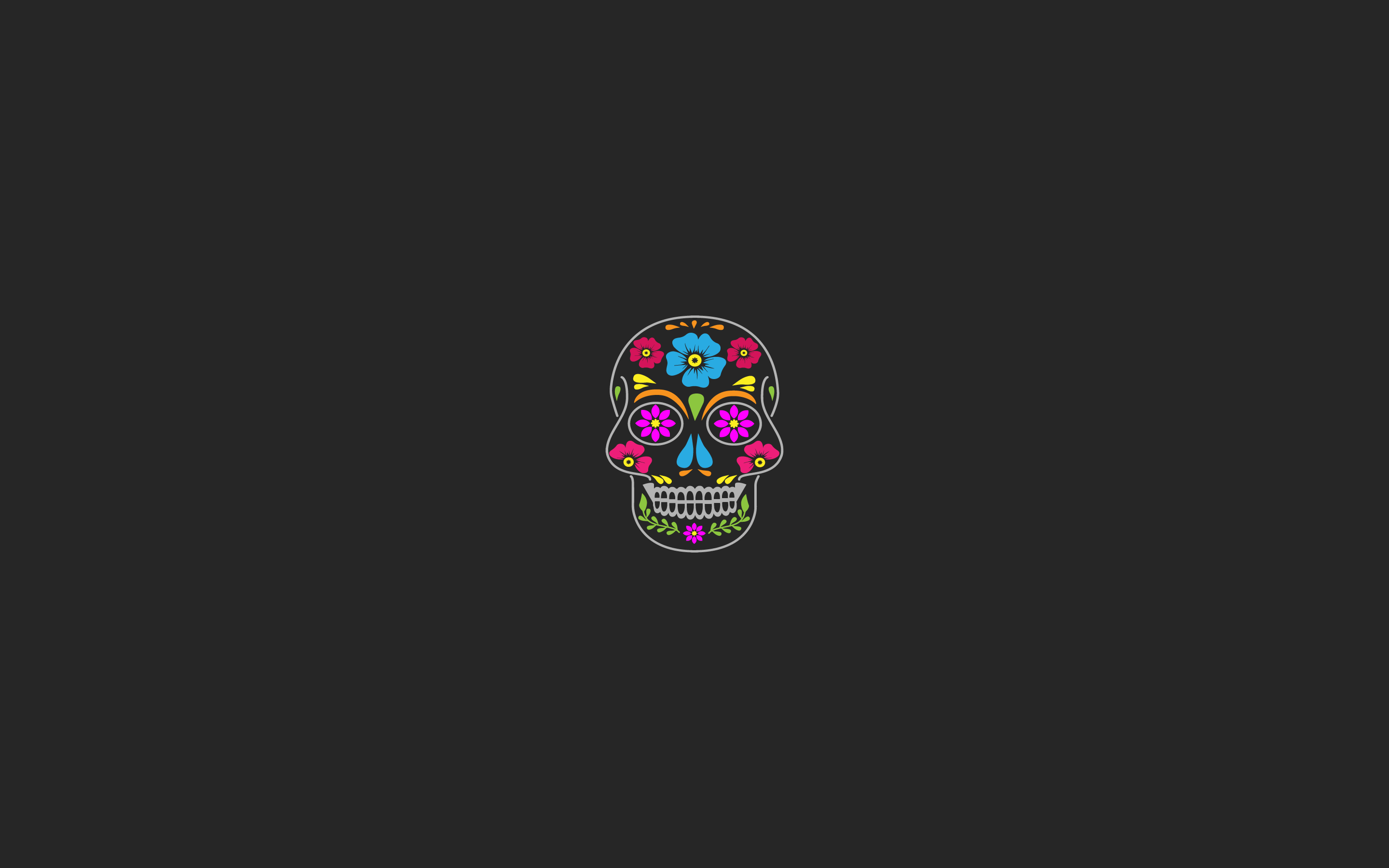 Dia De Los Muertos Skull Art Wallpaper