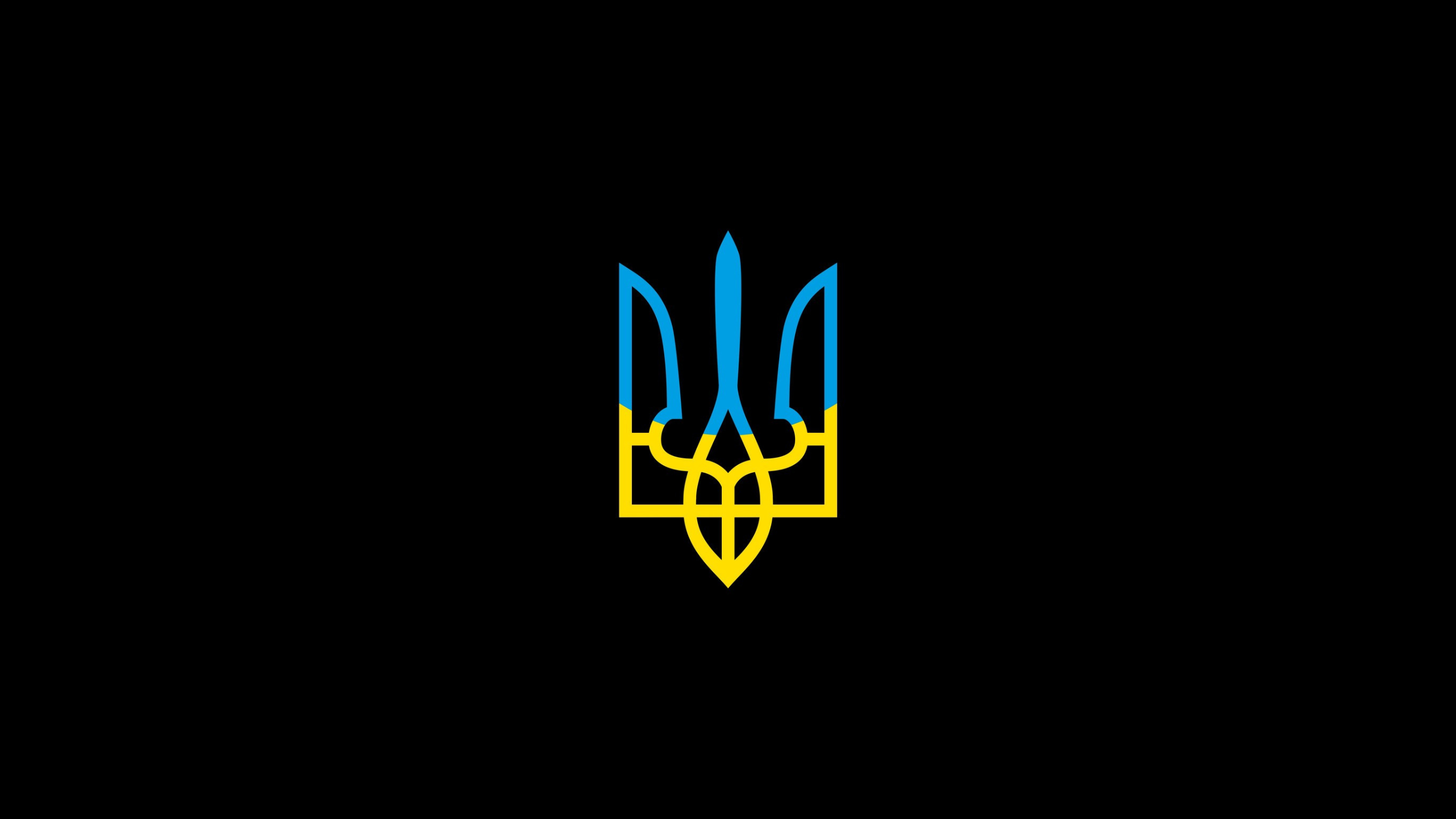 Ukraine Coat of Arms Minimalist Wallpaper