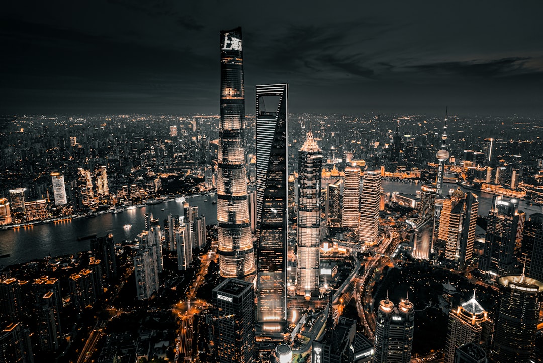 Shanghai Skyline Night Wallpaper