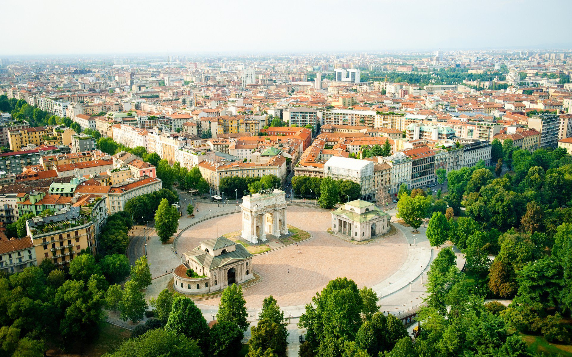 Milan Aerial Cityscape Wallpaper