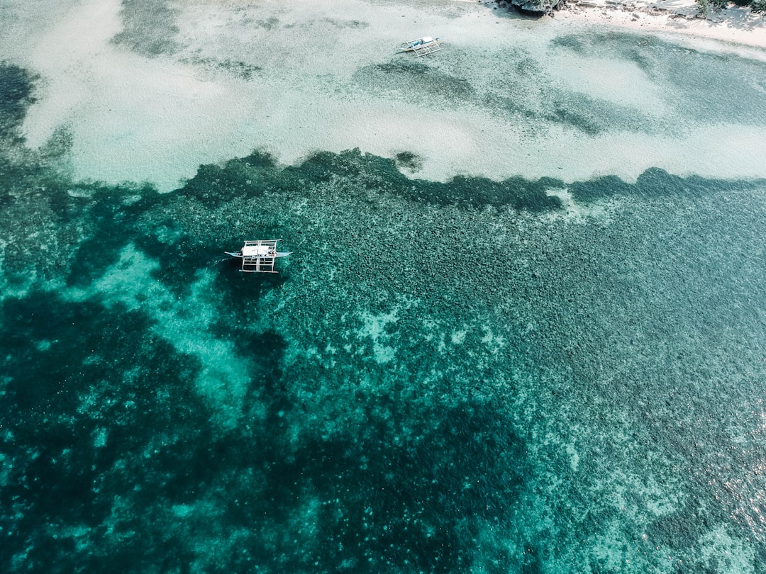 Aerial Coral Reef Scenery Wallpaper