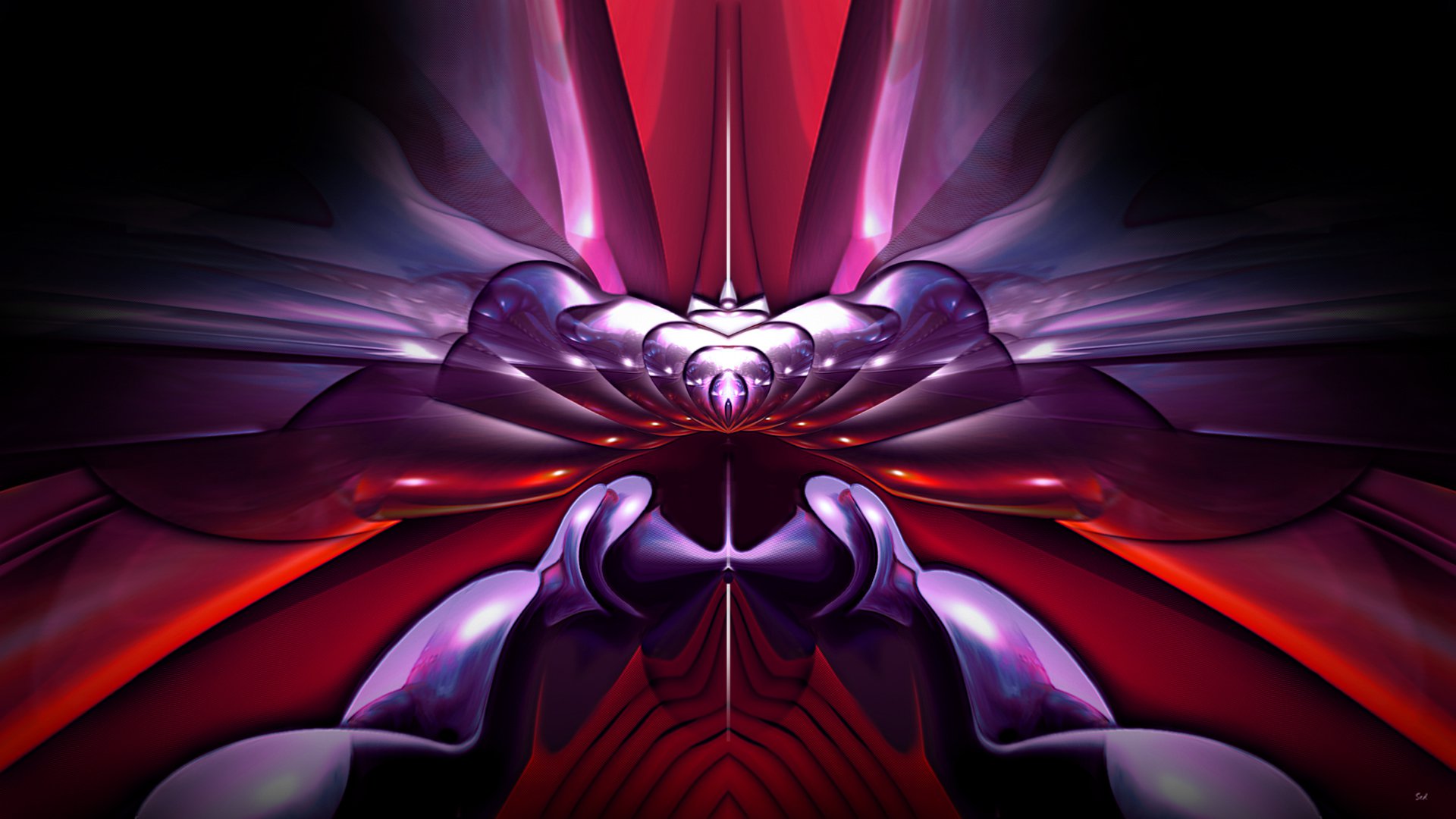 Symmetric Abstract CGI Wallpaper