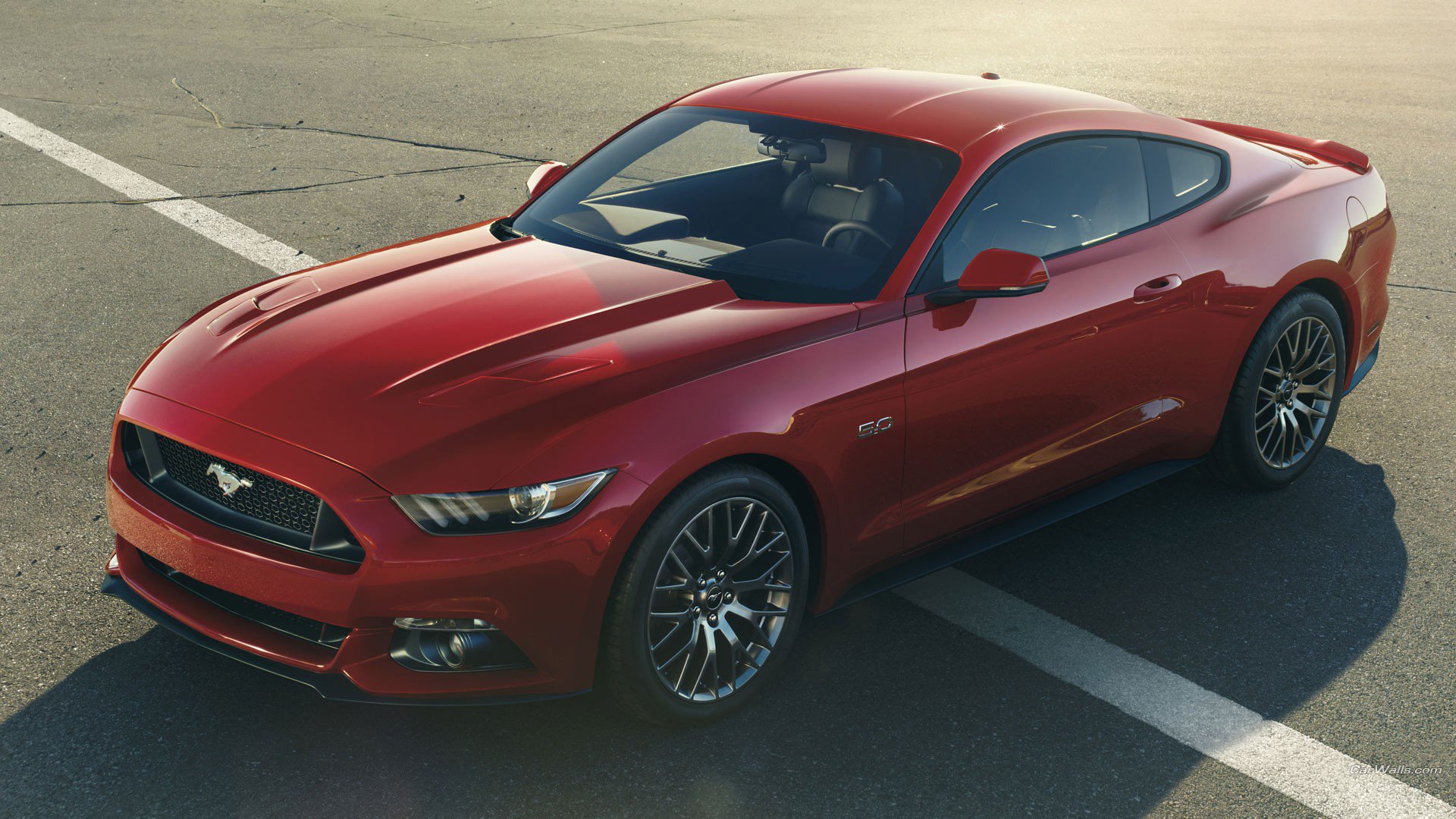 Red Ford Mustang Coupe Wallpaper