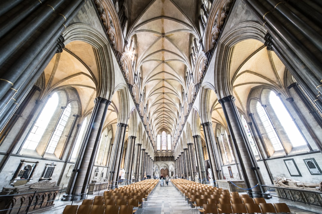 Gothic Cathedral Aisle Wallpaper