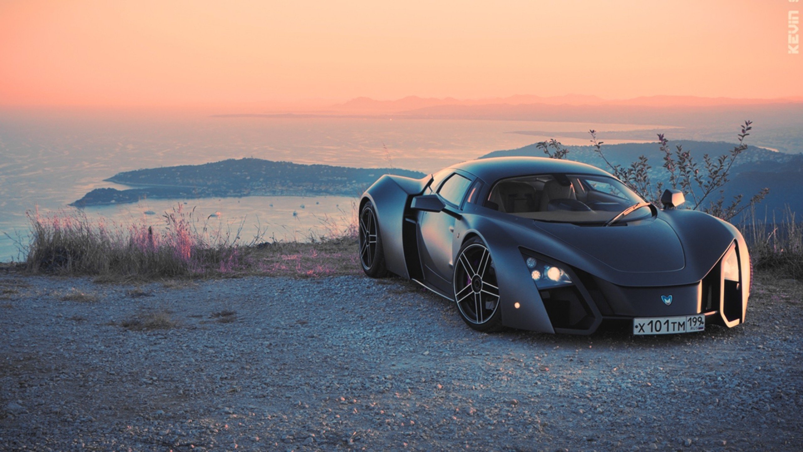 Marussia Black Supercar Numbers Wallpaper