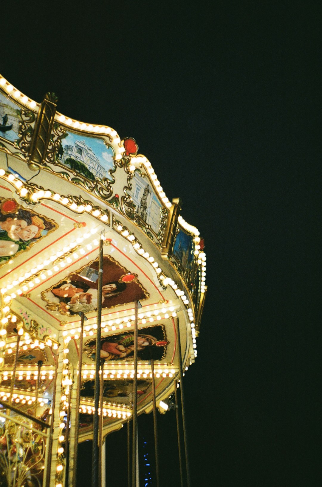 Nostalgic Winter Carousel Wallpaper