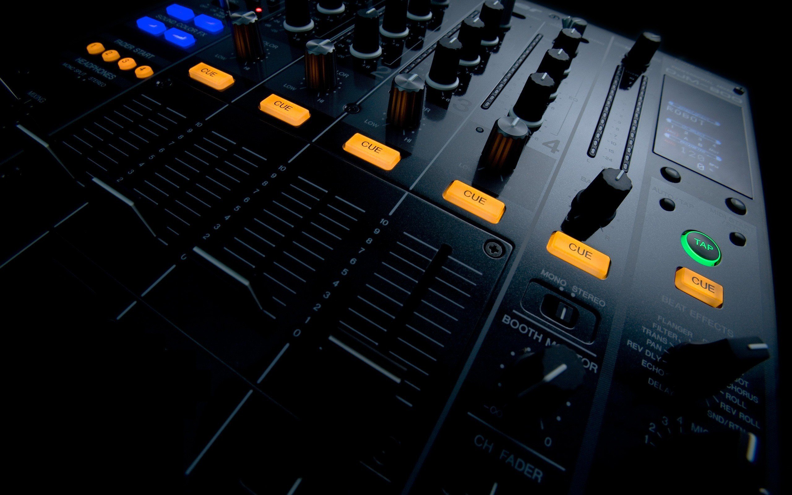 DJ Mixer Low Light Tech Wallpaper