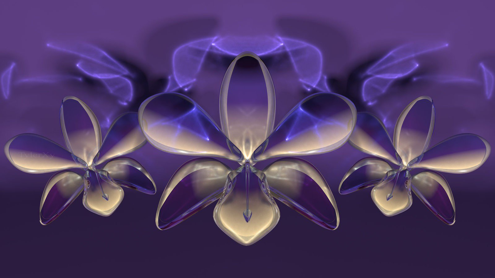 Abstract Floral CGI Wallpaper