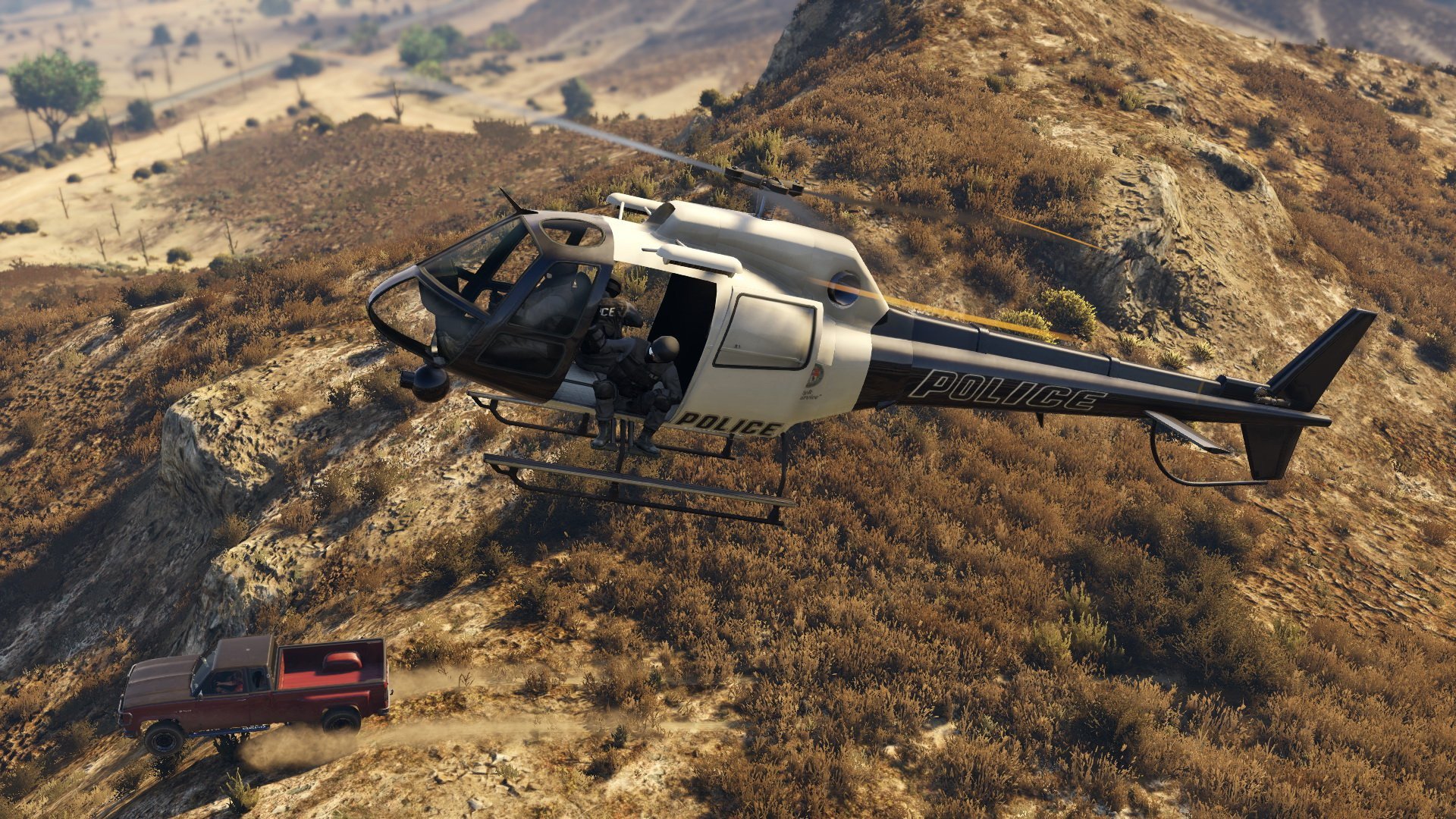 GTA V Helicopter Chase Wallpaper