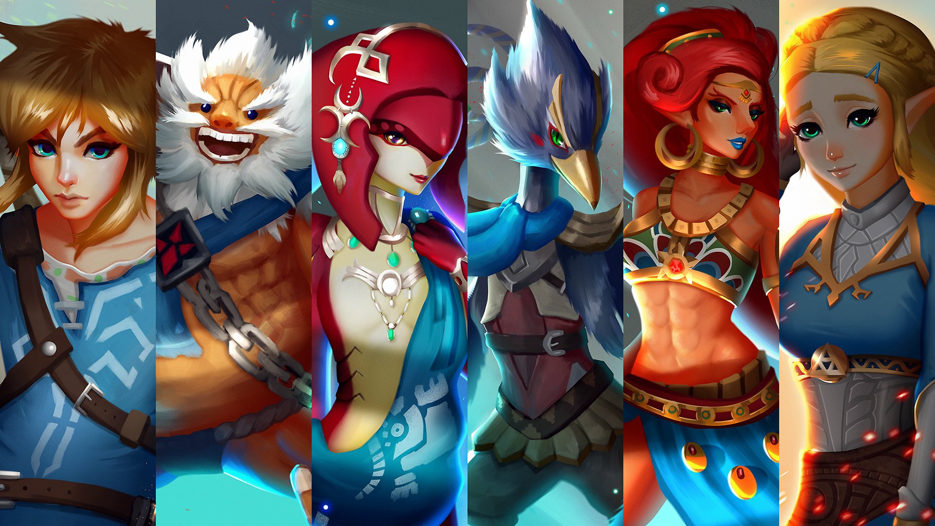 Zelda Champions Heroic Portrait Wallpaper