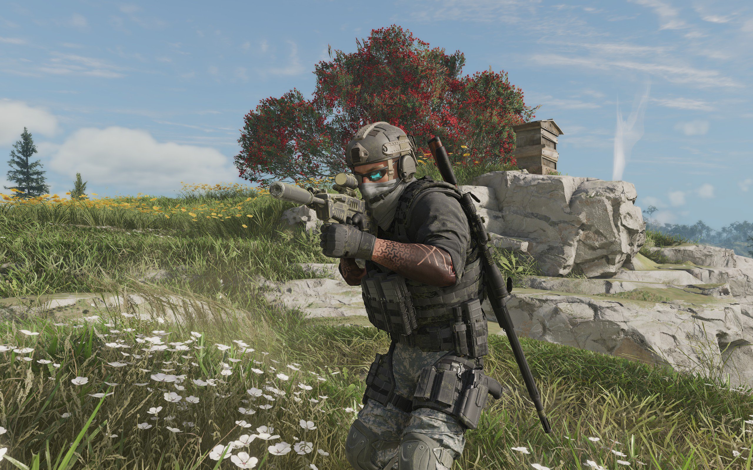 Ghost Recon Floral Combat Wallpaper