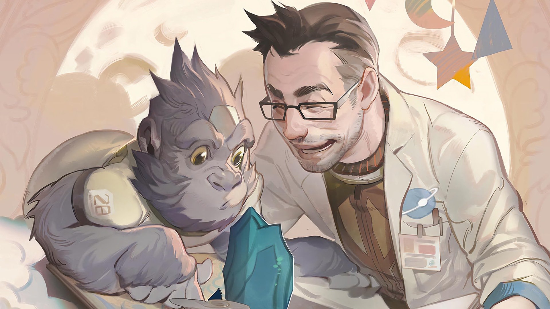 Overwatch Winston Scientist Gorilla Wallpaper