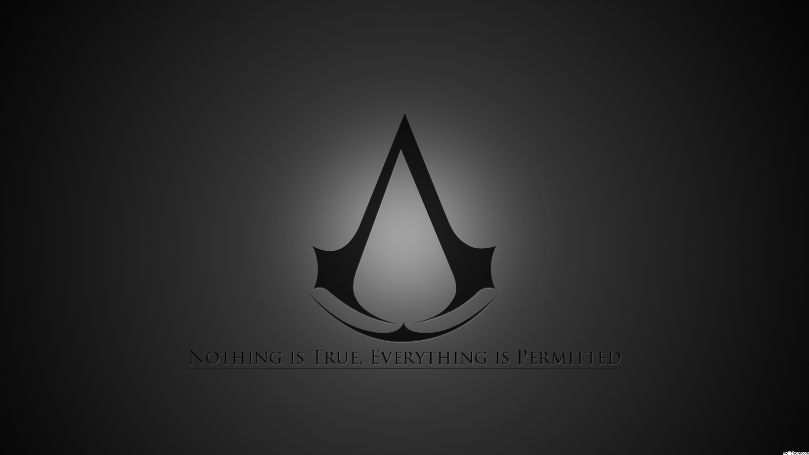 Assassin Creed Monochrome Gradient Wallpaper