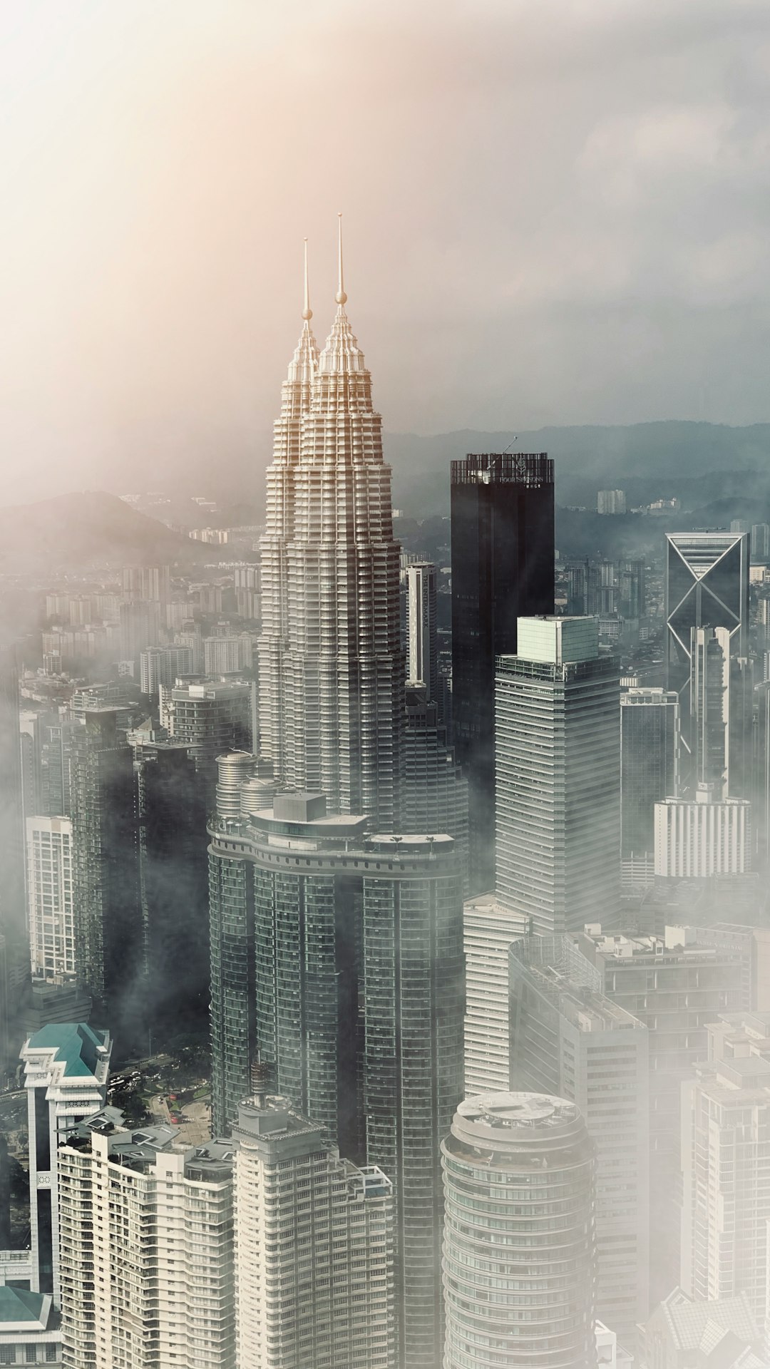Misty Kuala Lumpur Skyline Wallpaper