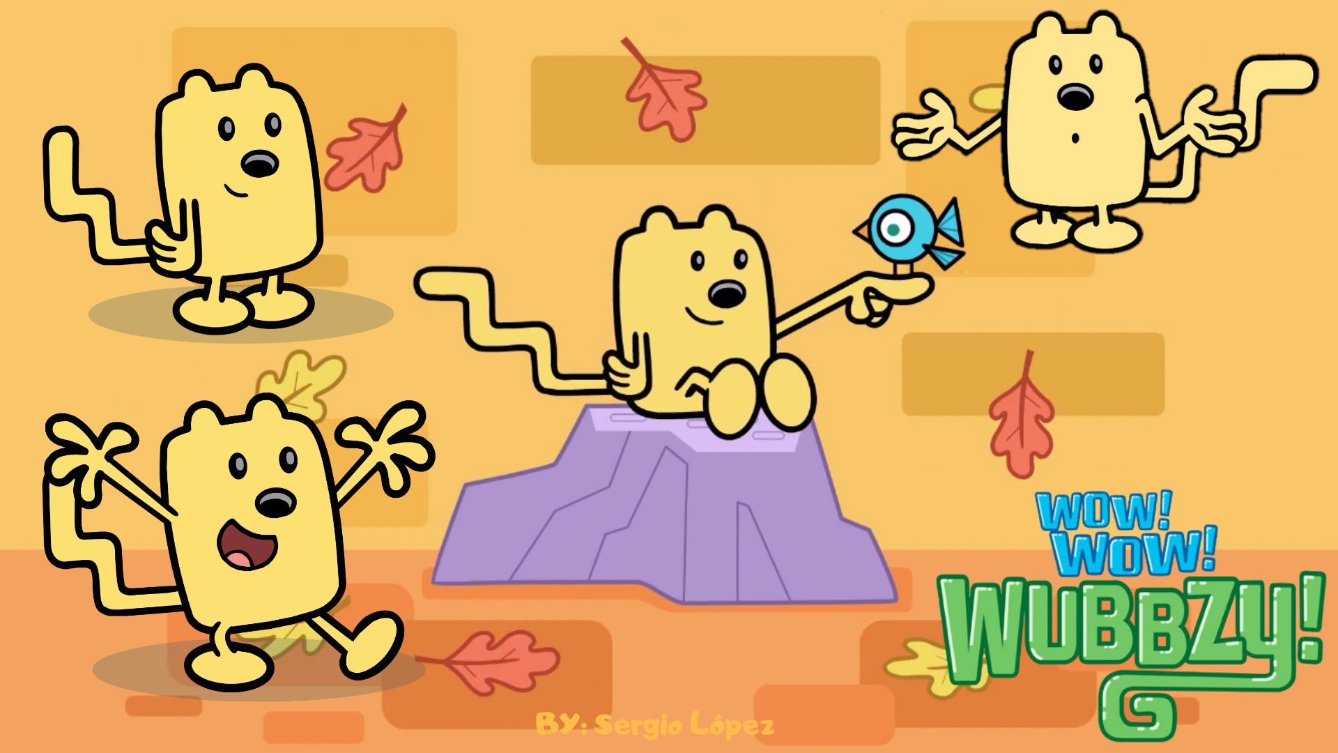 Cheerful Wubbzy TV Show Wallpaper