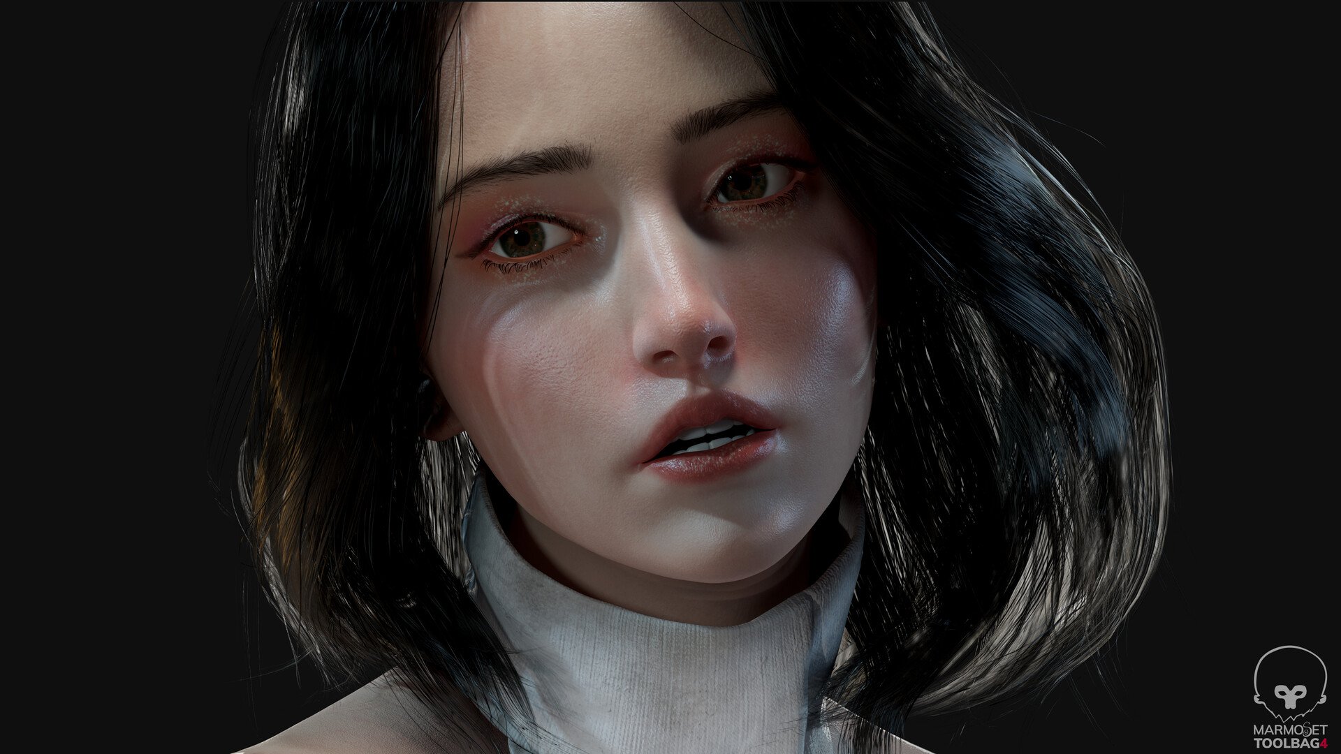 Closeup Woman Portrait Wallpaper