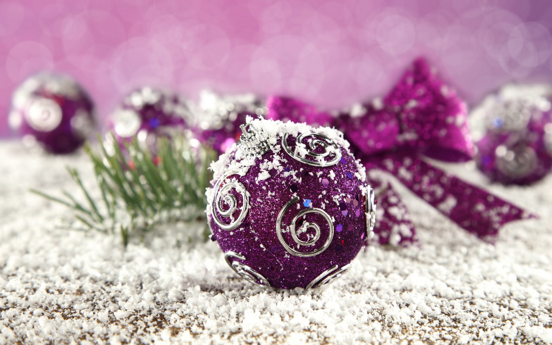Christmas Ornaments Macro Wallpaper