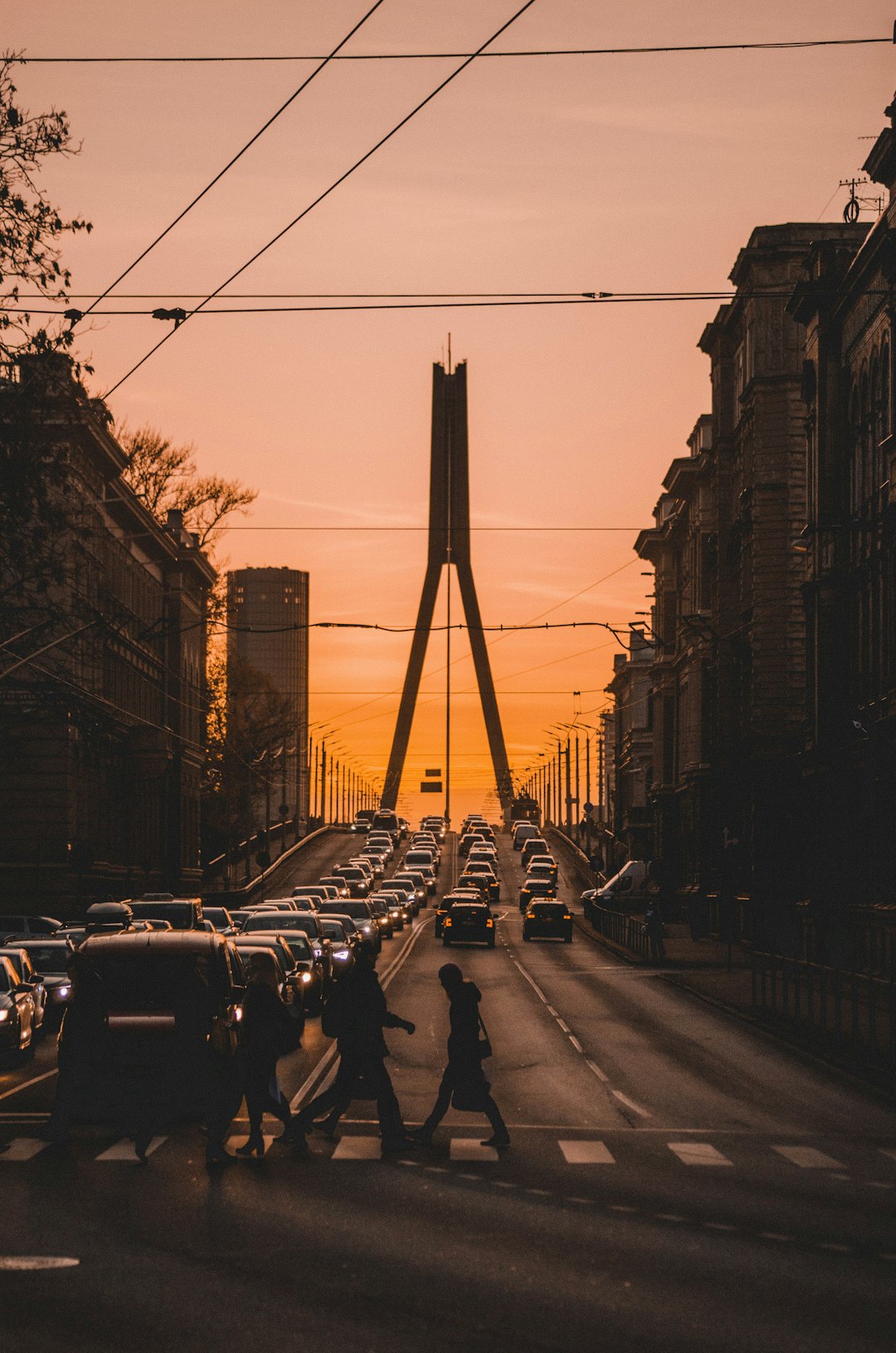 Black Highway Sunset Wallpaper