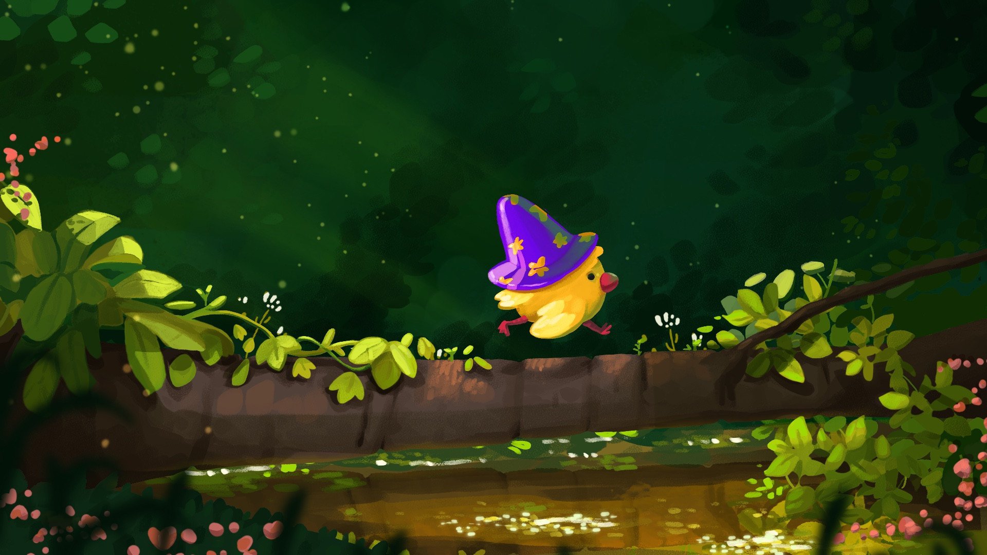 Mystical Forest Walk Wallpaper