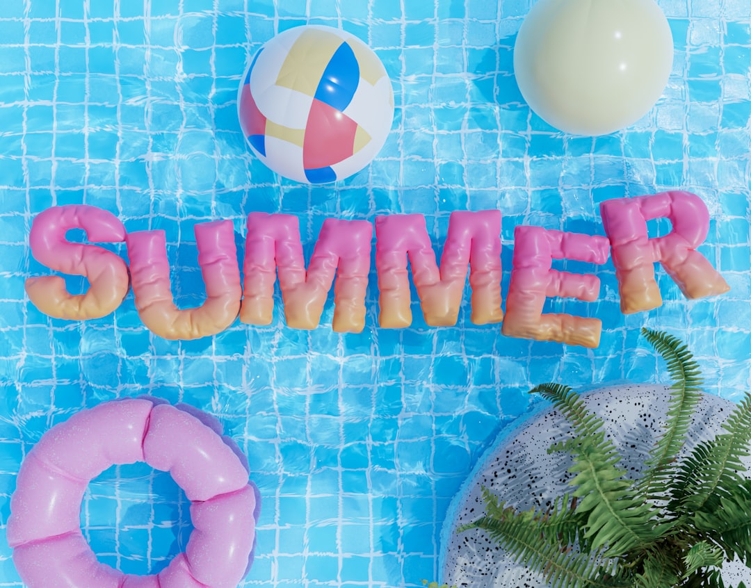 Tropical Summer Pool Party Wallpaper