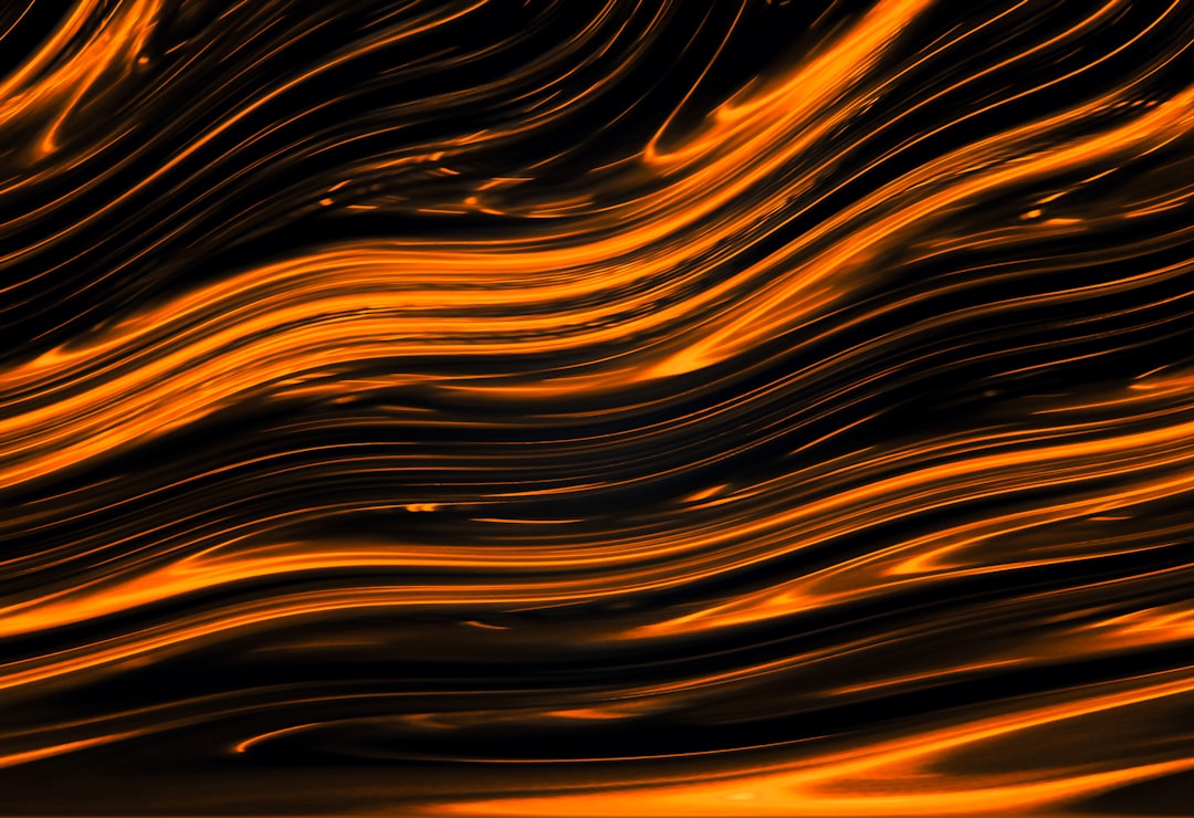 Abstract Black Orange Flow Wallpaper