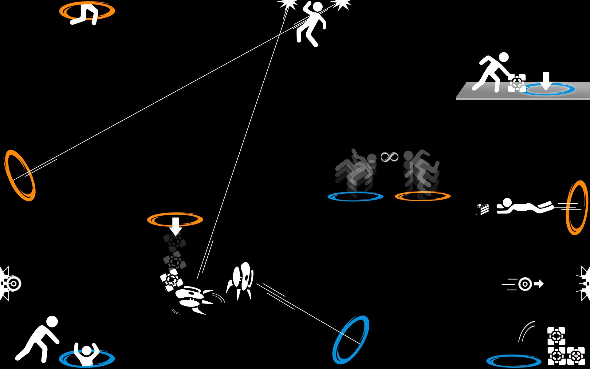 Portal Minimalist Art Wallpaper