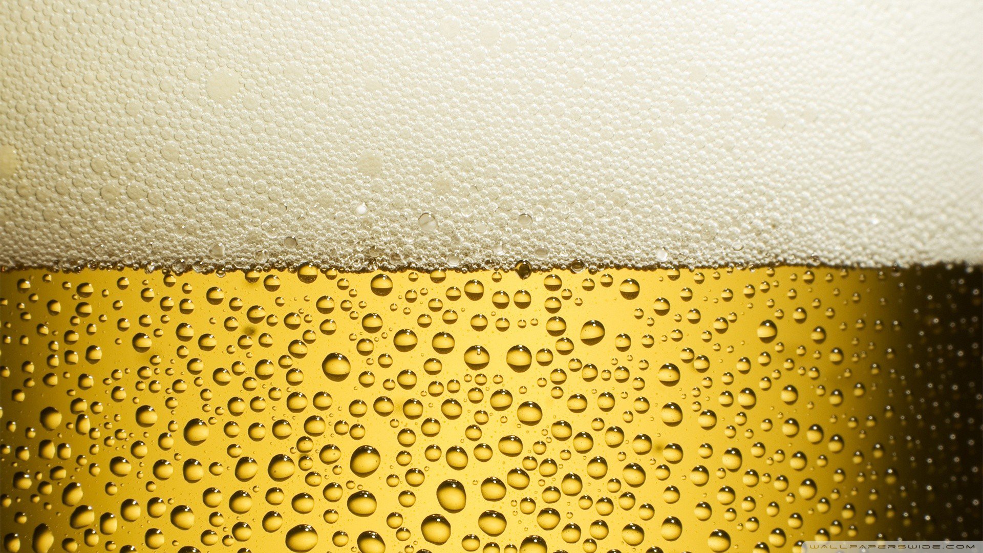 Golden Beer Foam Wallpaper