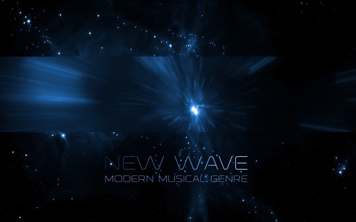 Dark Blue New Wave Wallpaper