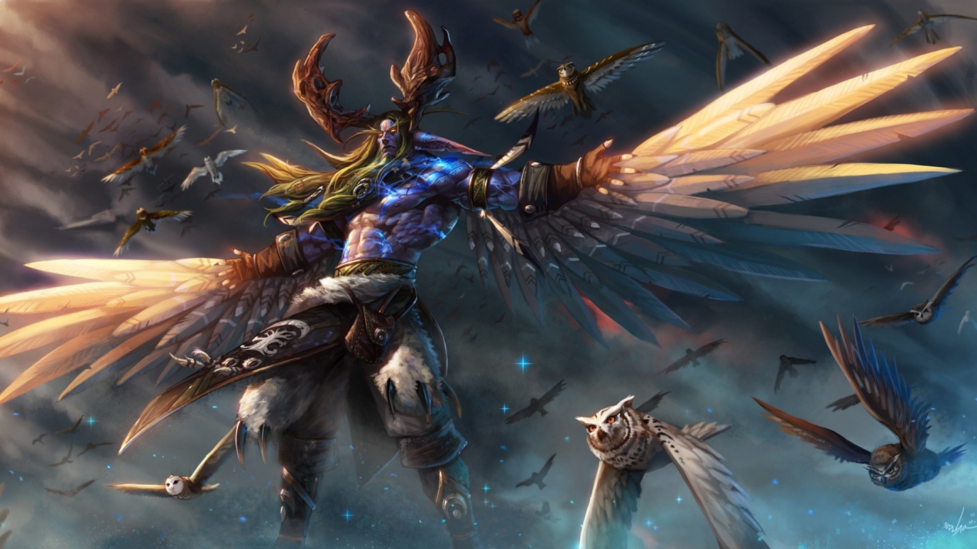 Malfurion Stormrage Wings Wallpaper