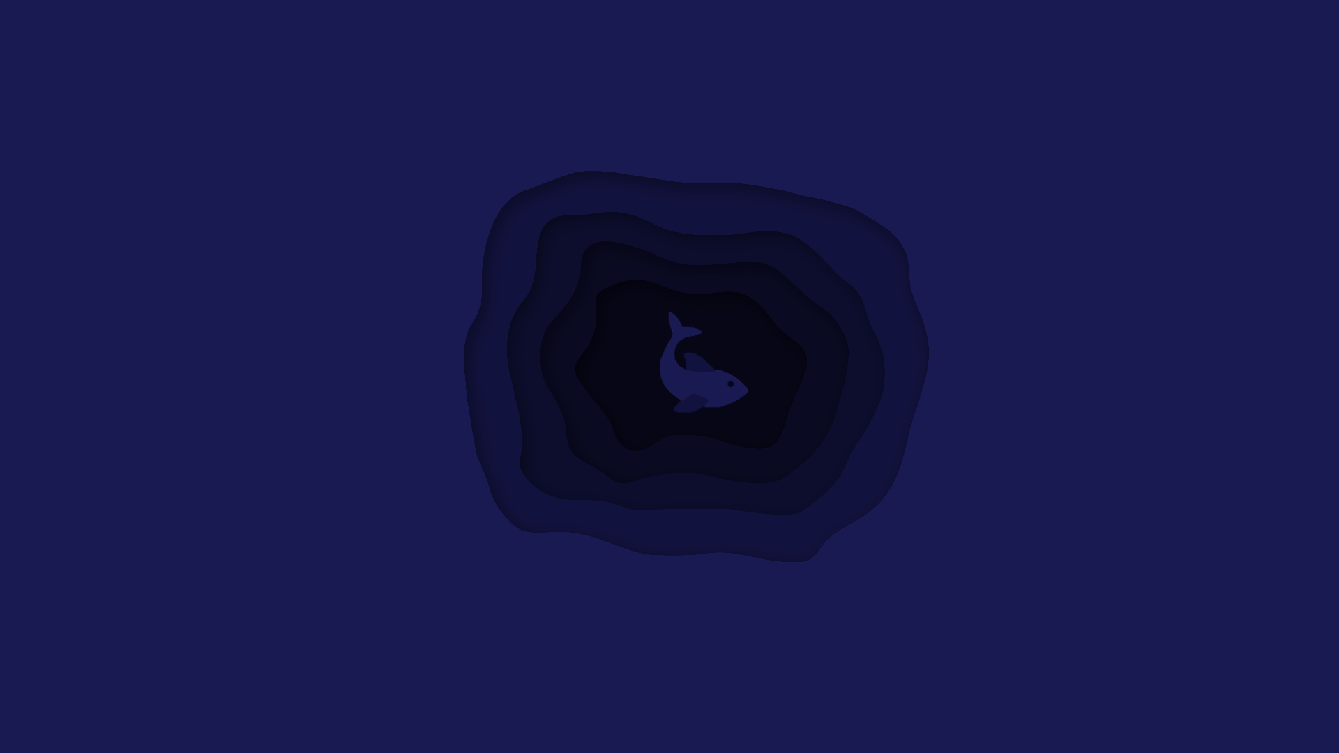 Blue Minimalist Fish Water Wallpaper