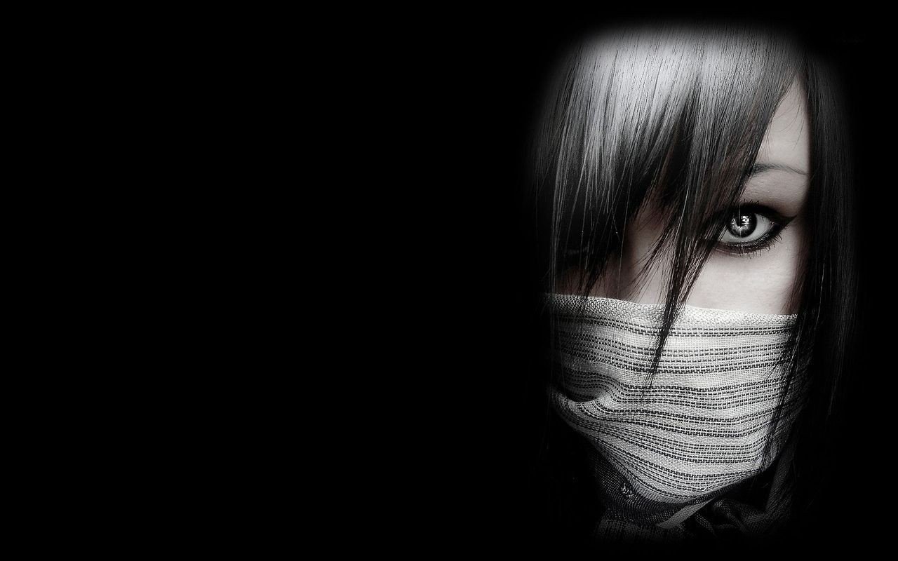 Mysterious Masked Woman Wallpaper
