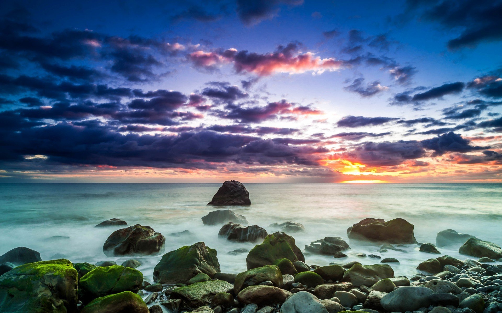 Golden Beach Sunset Wallpaper