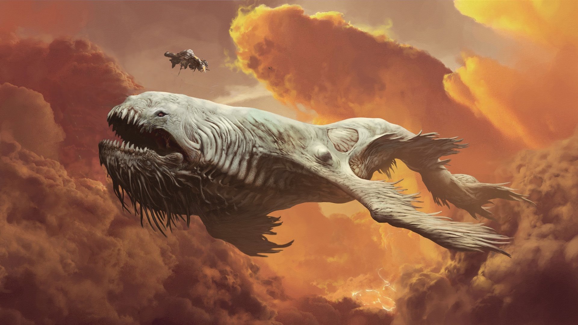 Leviathan Sky Fantasy Art Wallpaper
