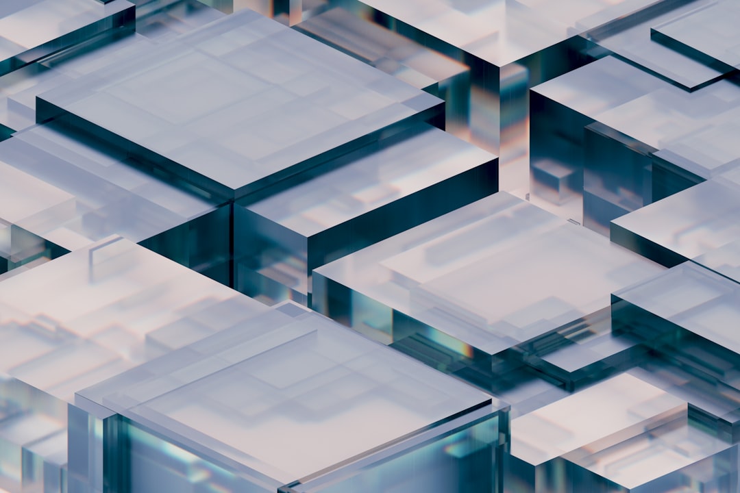 Glass Cube Reflection Wallpaper