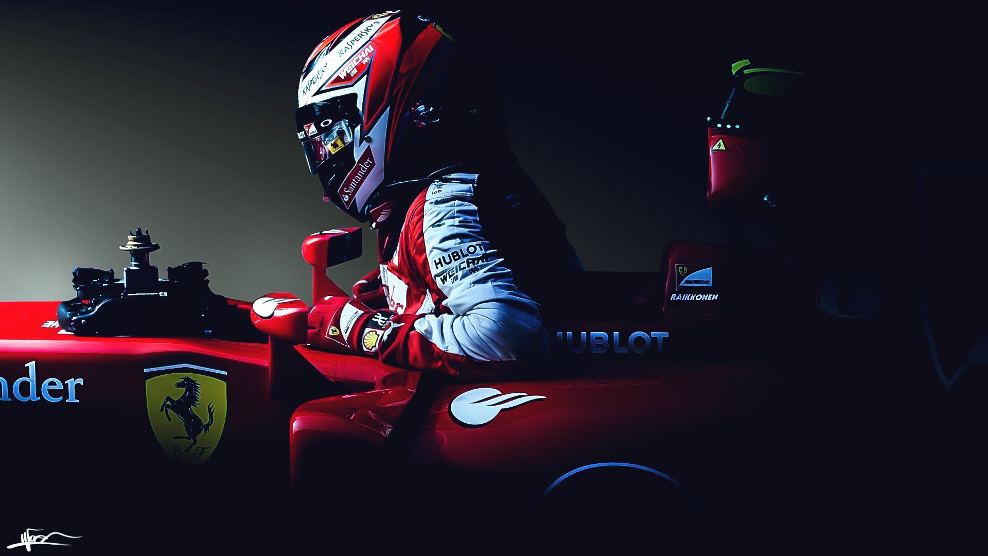 Kimi Raikkonen Ferrari Helmet Wallpaper