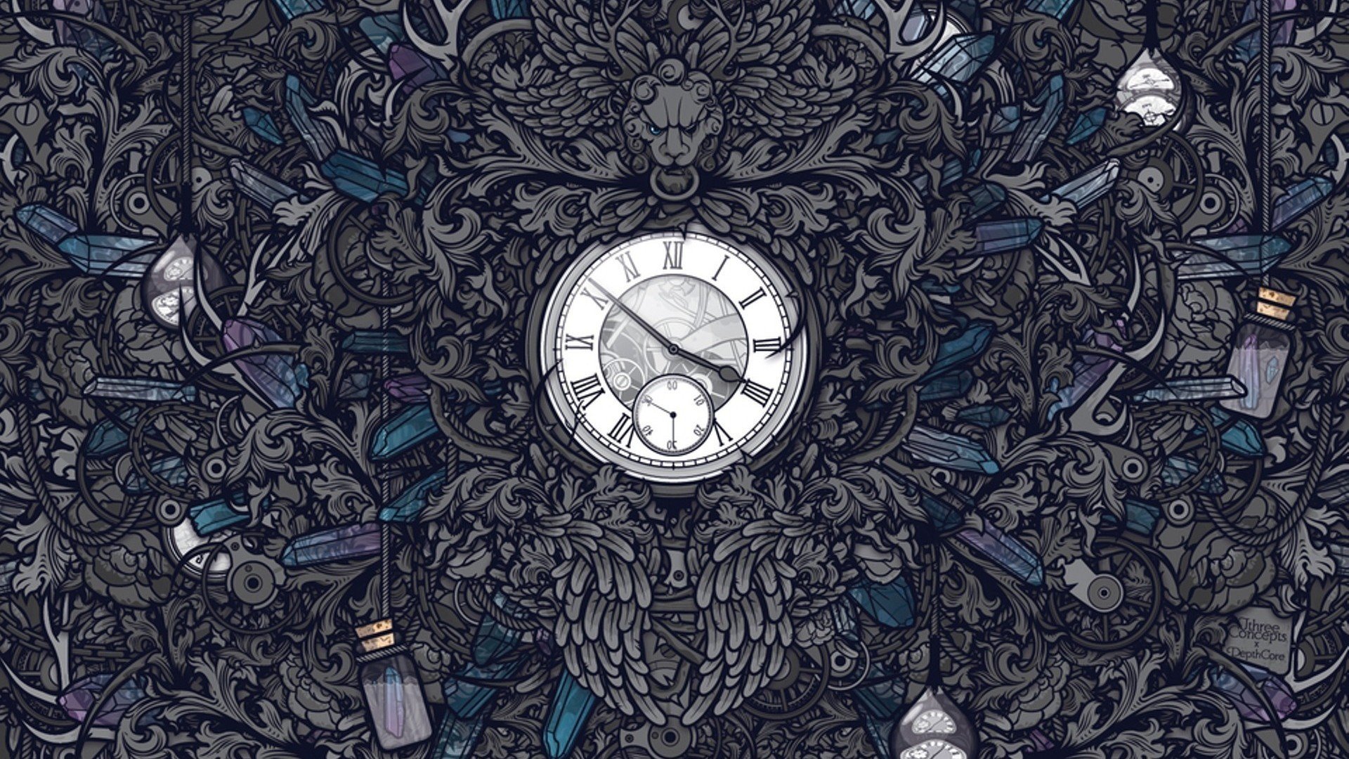 Jared Nickerson Clock Artwork Wallpaper