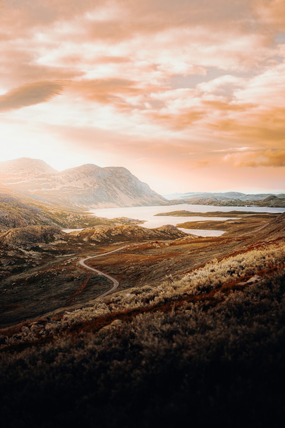 Norway Sunrise Mountain Lake Wallpaper