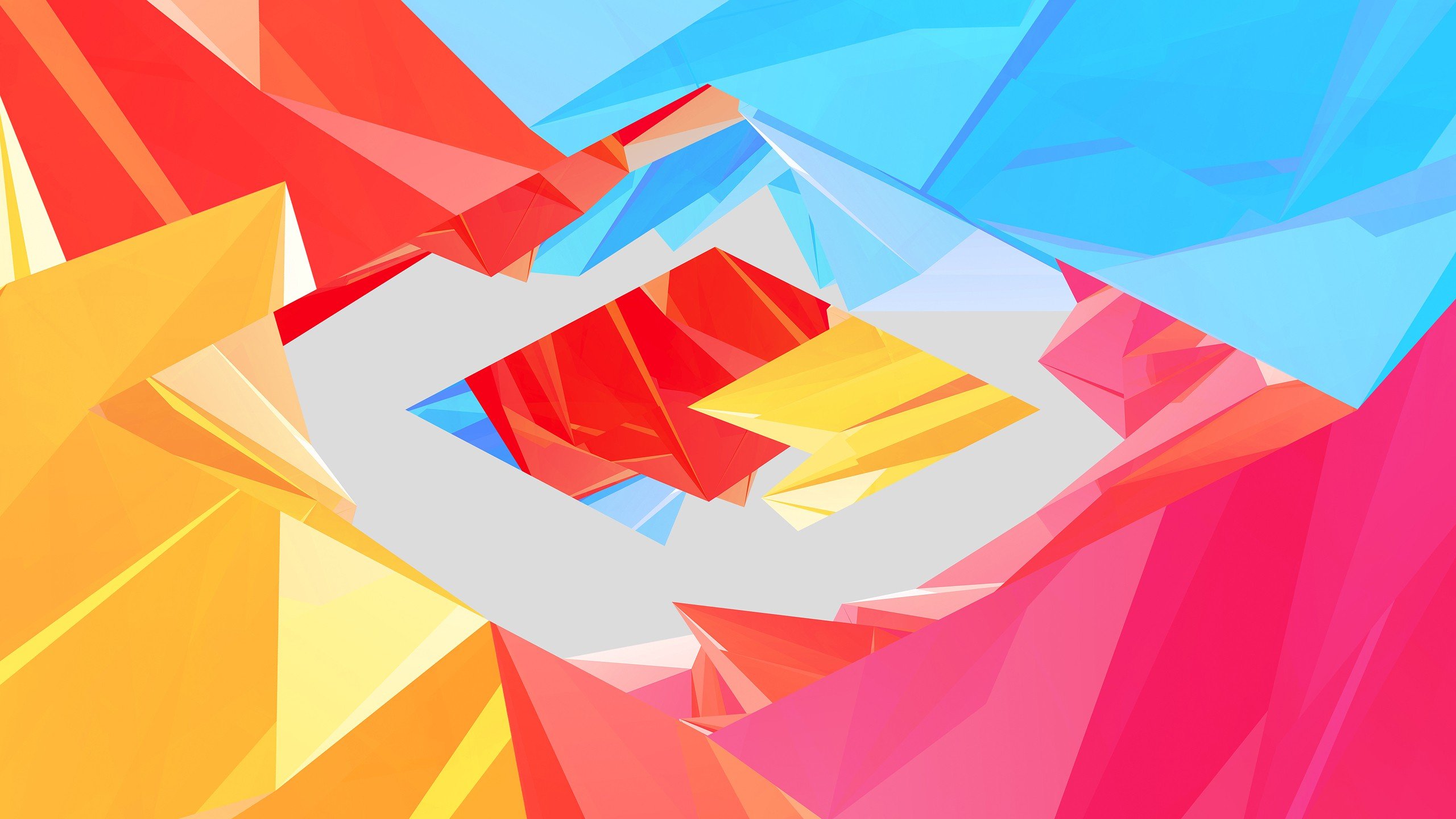 Vibrant Abstract Shapes Wallpaper