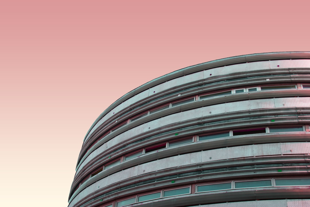 Pink Grey Cityscape Wallpaper