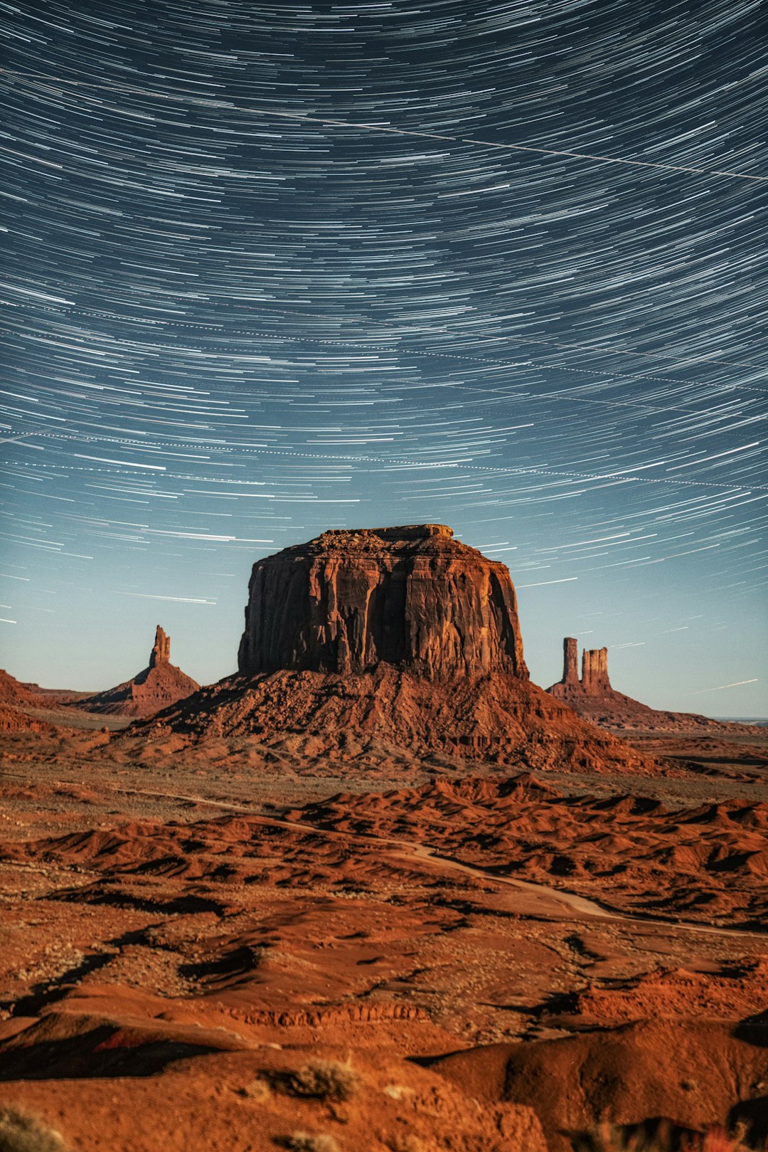Monument Valley Night Sky Wallpaper