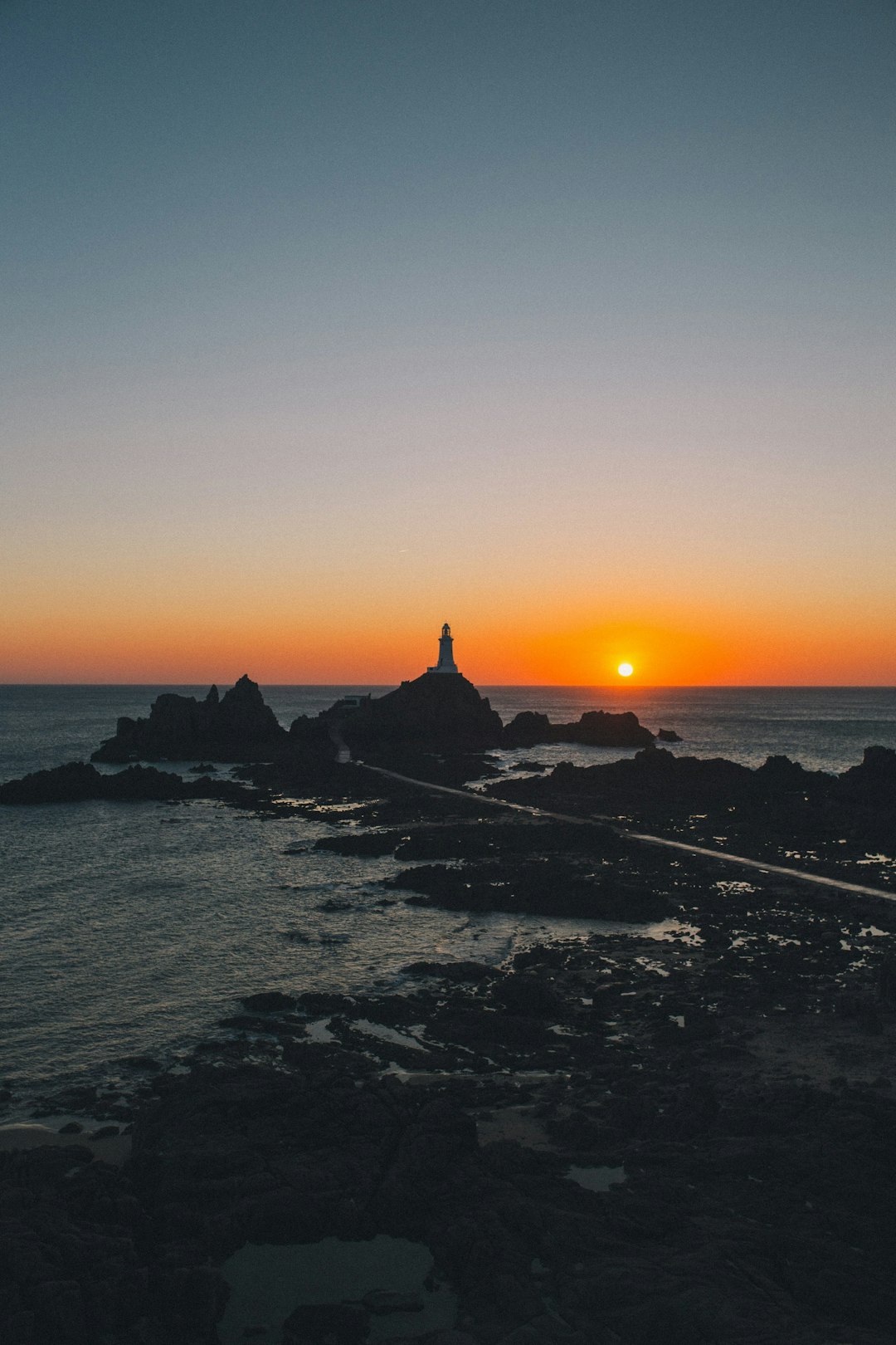 Jersey Lighthouse Sunset Wallpaper